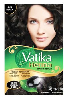 Henna natural hair color Coal black Vatika 60g